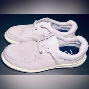 Sperry Light Purple Women's Captain's Moc Boat Shoe, 9
